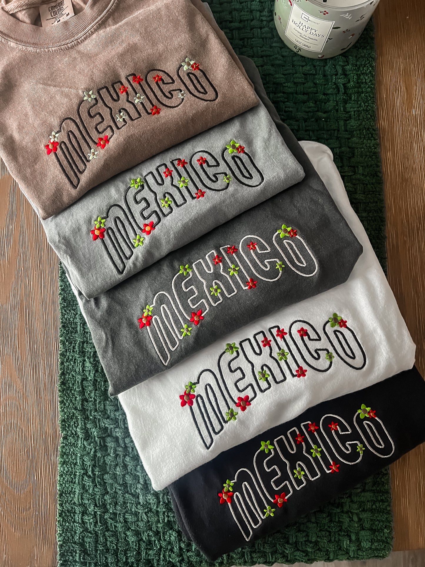 Floral MEXICO Toddler/Youth • Embroidered Tee