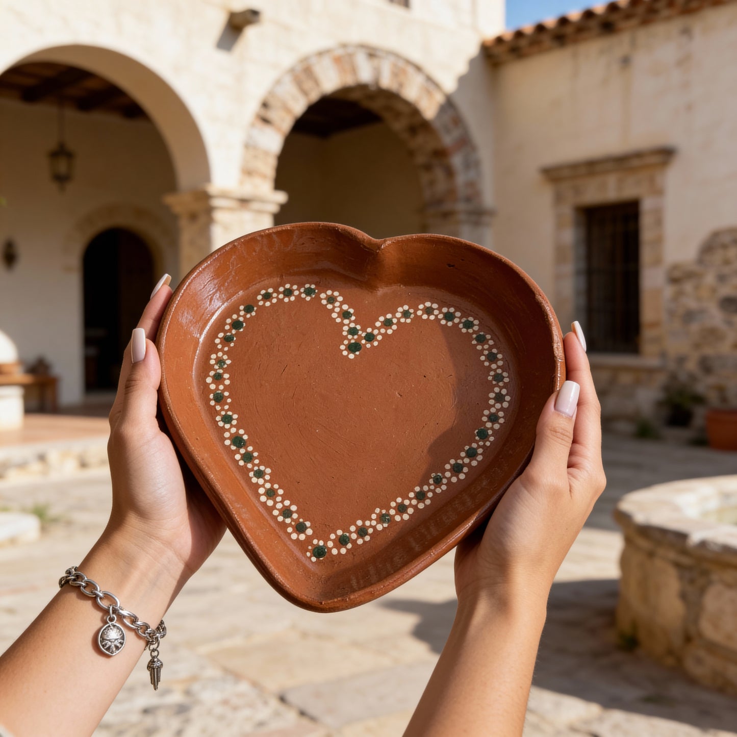 Heart-Shaped Corazon Barro Plate
