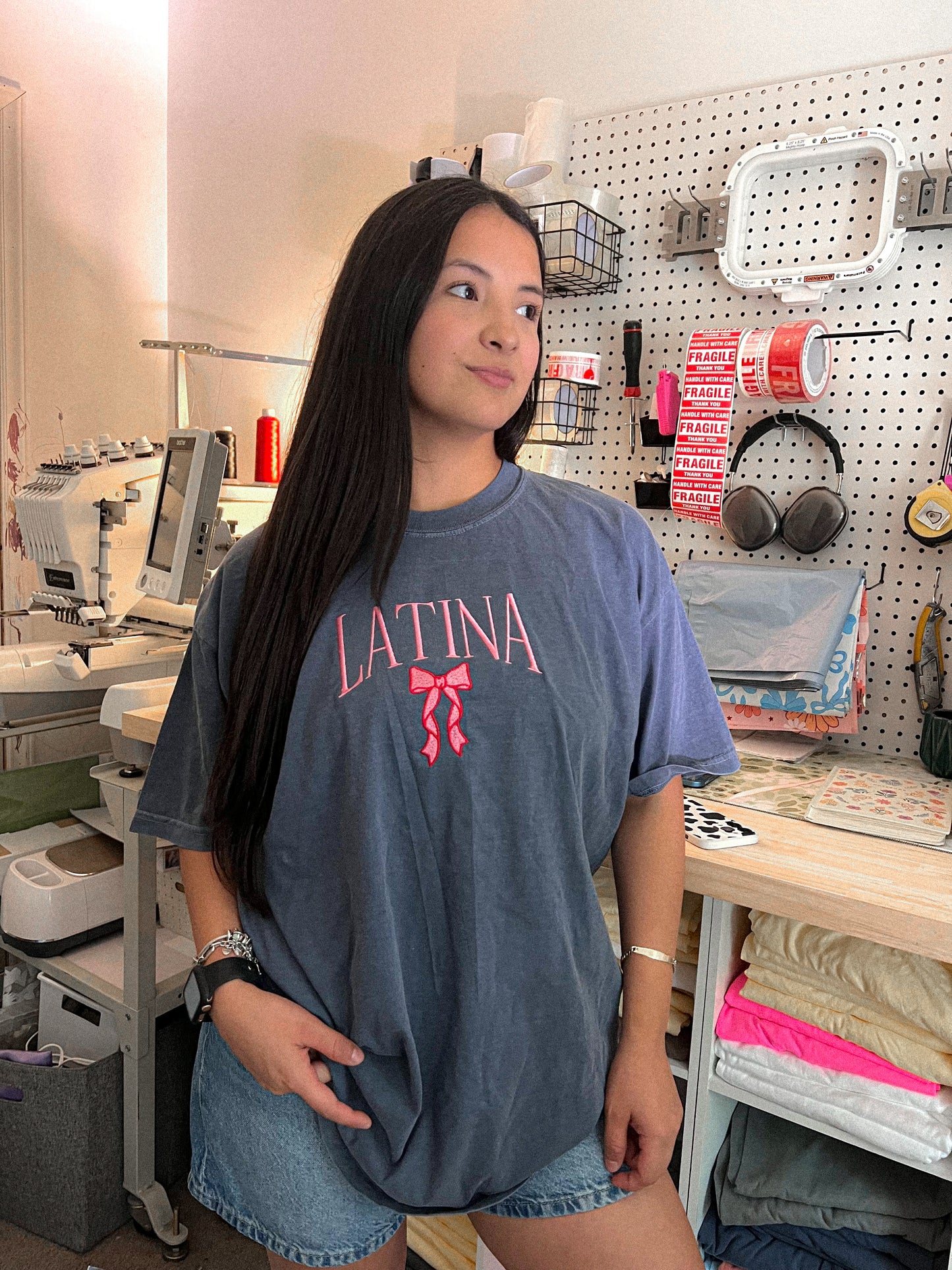 Coquette Latina • Embroidered Comfort Colors Tee