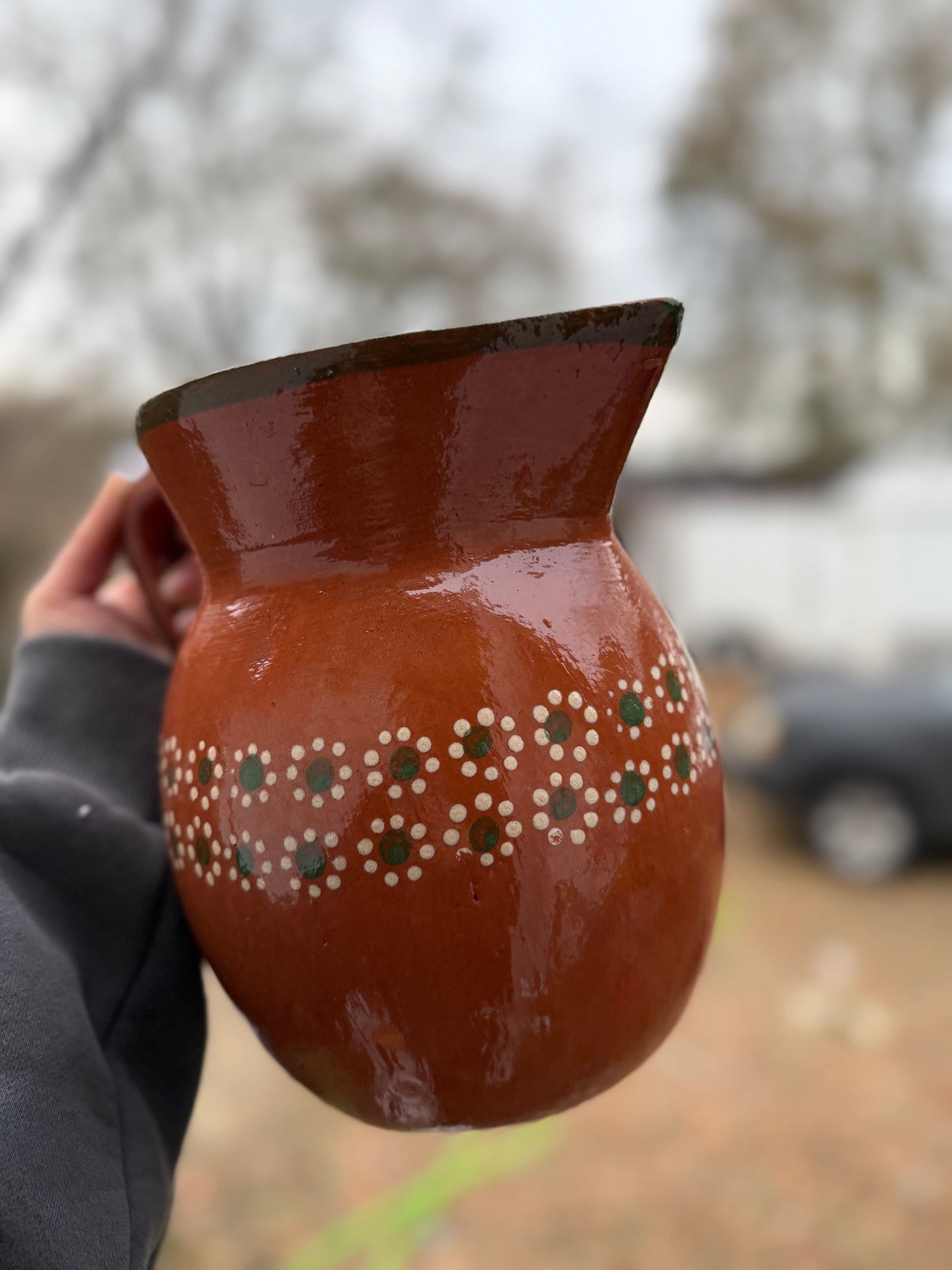 Hand-Painted Capila Barro Pitcher