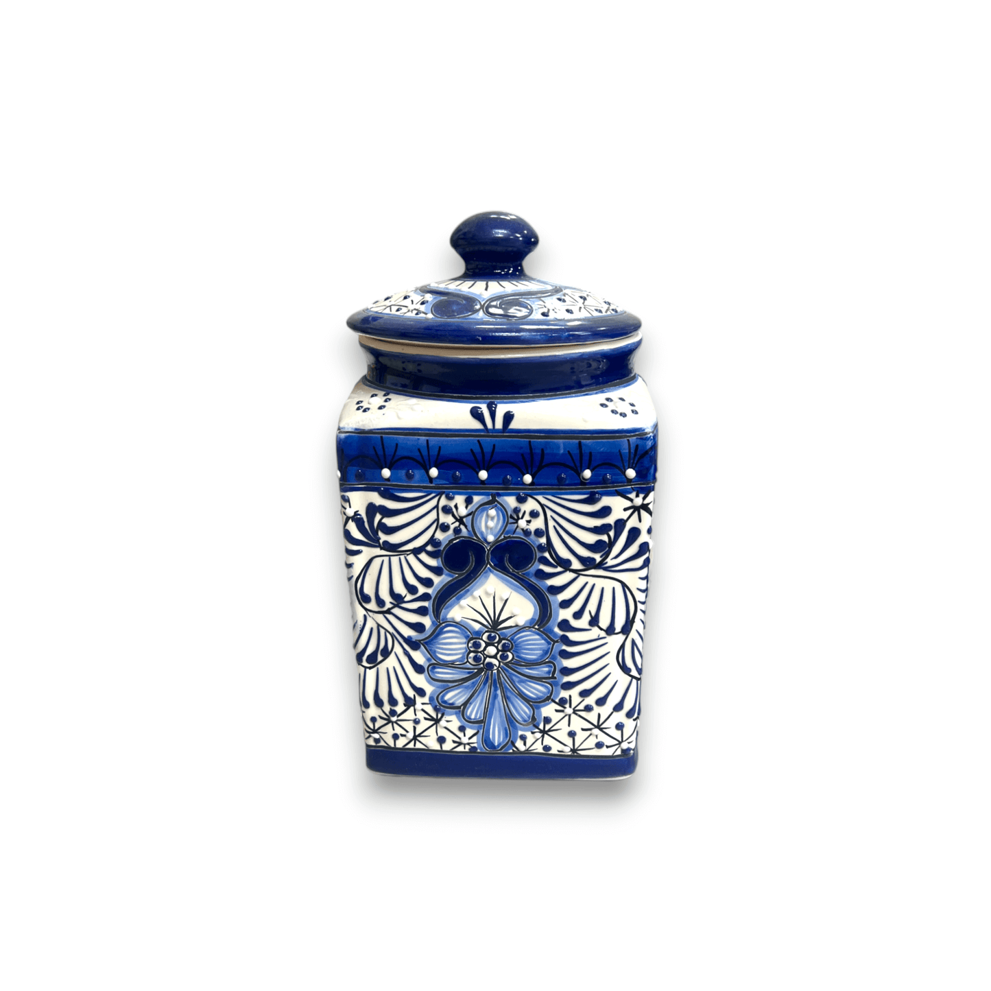Blue Talavera Canister Set | Handmade Mexican Ceramic Jars