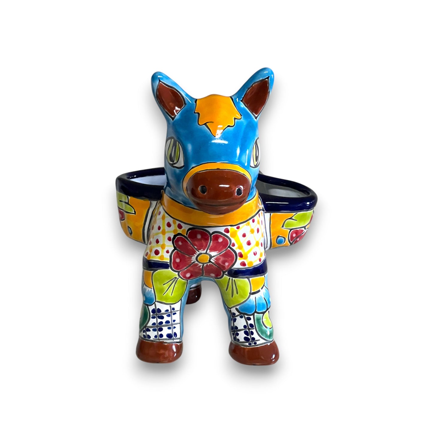 Talavera Donkey Planter | Handmade Mexican Ceramic Burro Pot