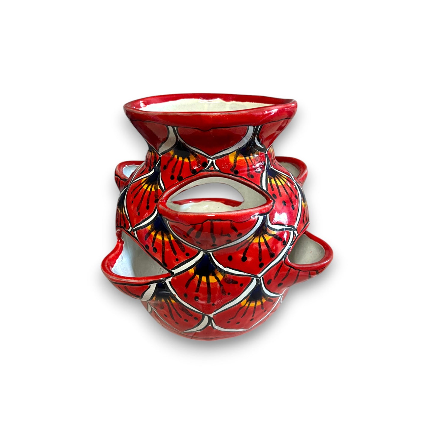 Talavera Strawberry Planter | Red Peacock Design