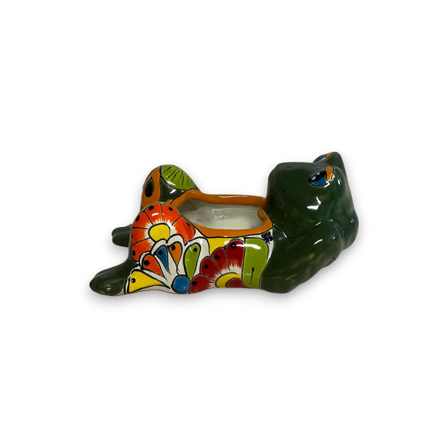Talavera Frog Planter | Hand-Painted Mexican Ceramic Pot