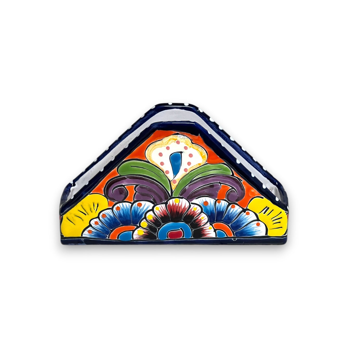 Talavera Napkin Holder | Hand-Painted Mexican Ceramic Decor