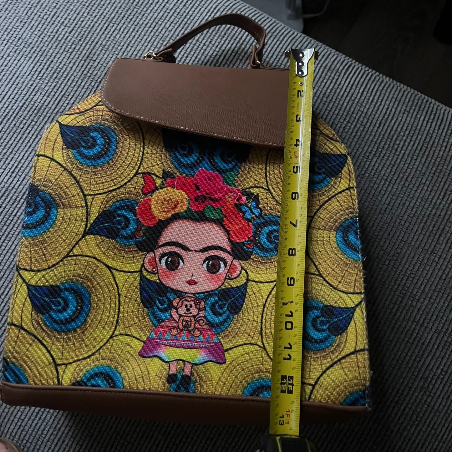 Frida Kahlo Yellow Artisan Back Pack