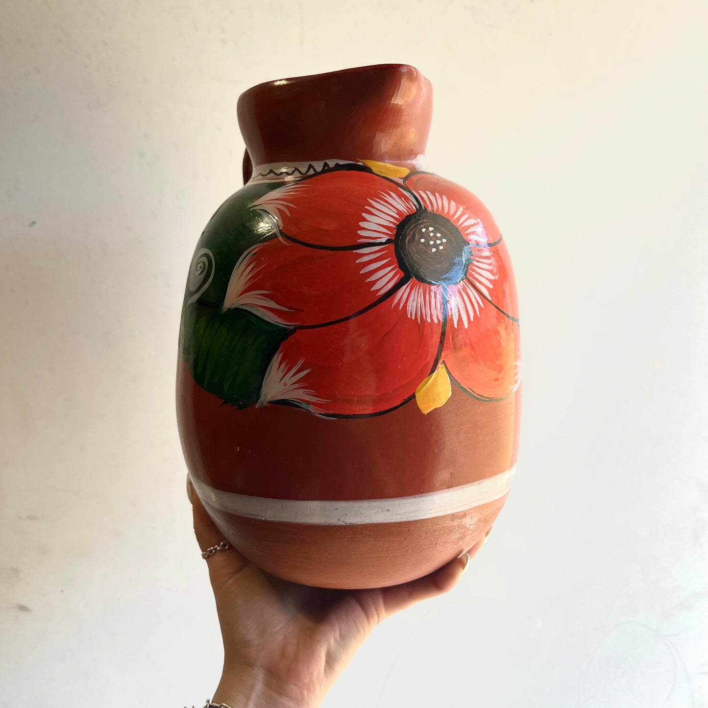 Large Bubble Pottery Barro Pitcher