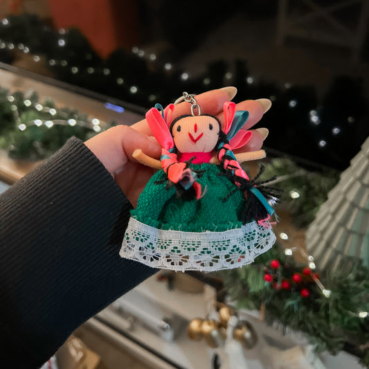 Mexican Lelé Doll Keychain