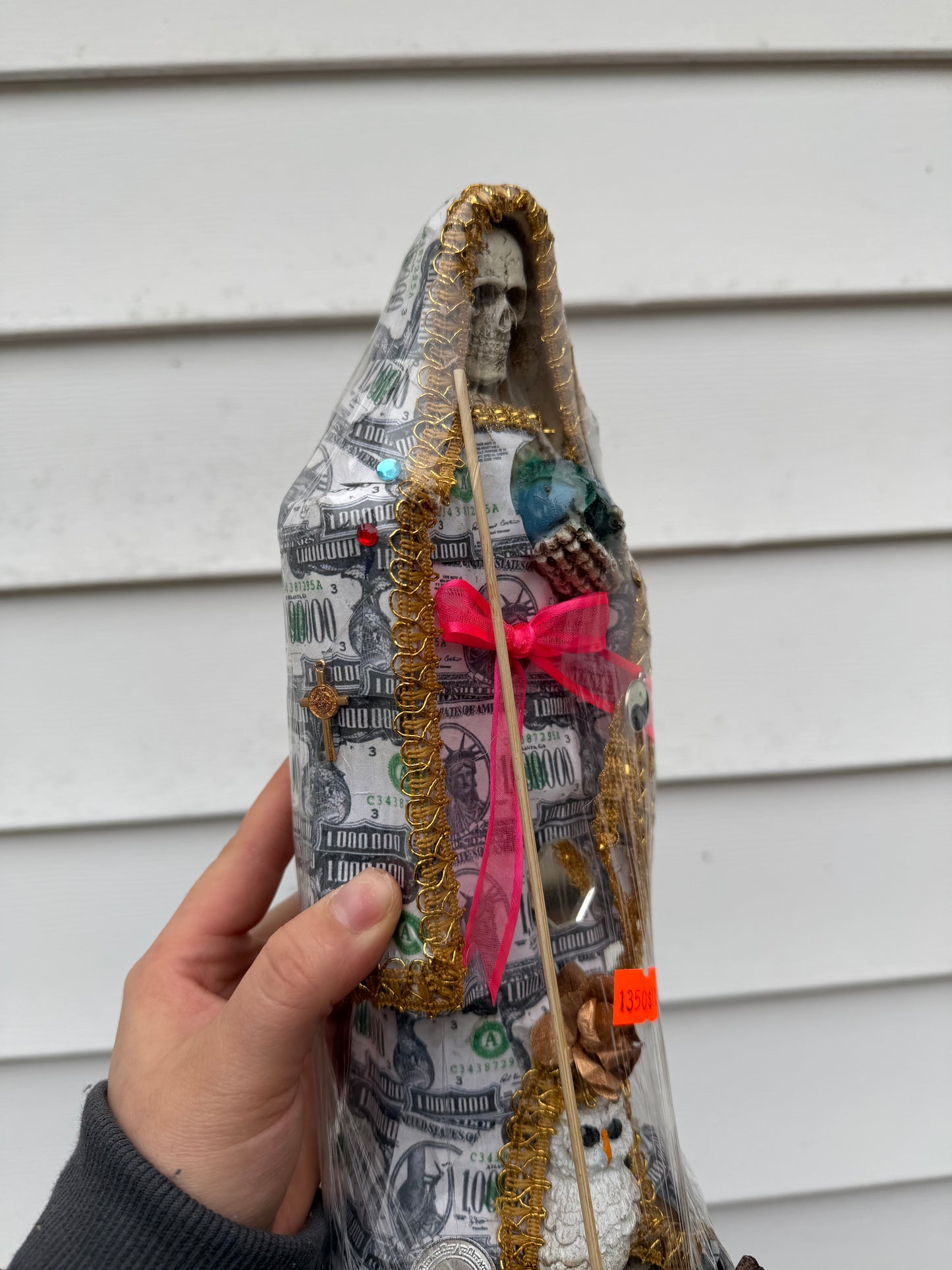 Santa Muerte Money 12in Decor Statue