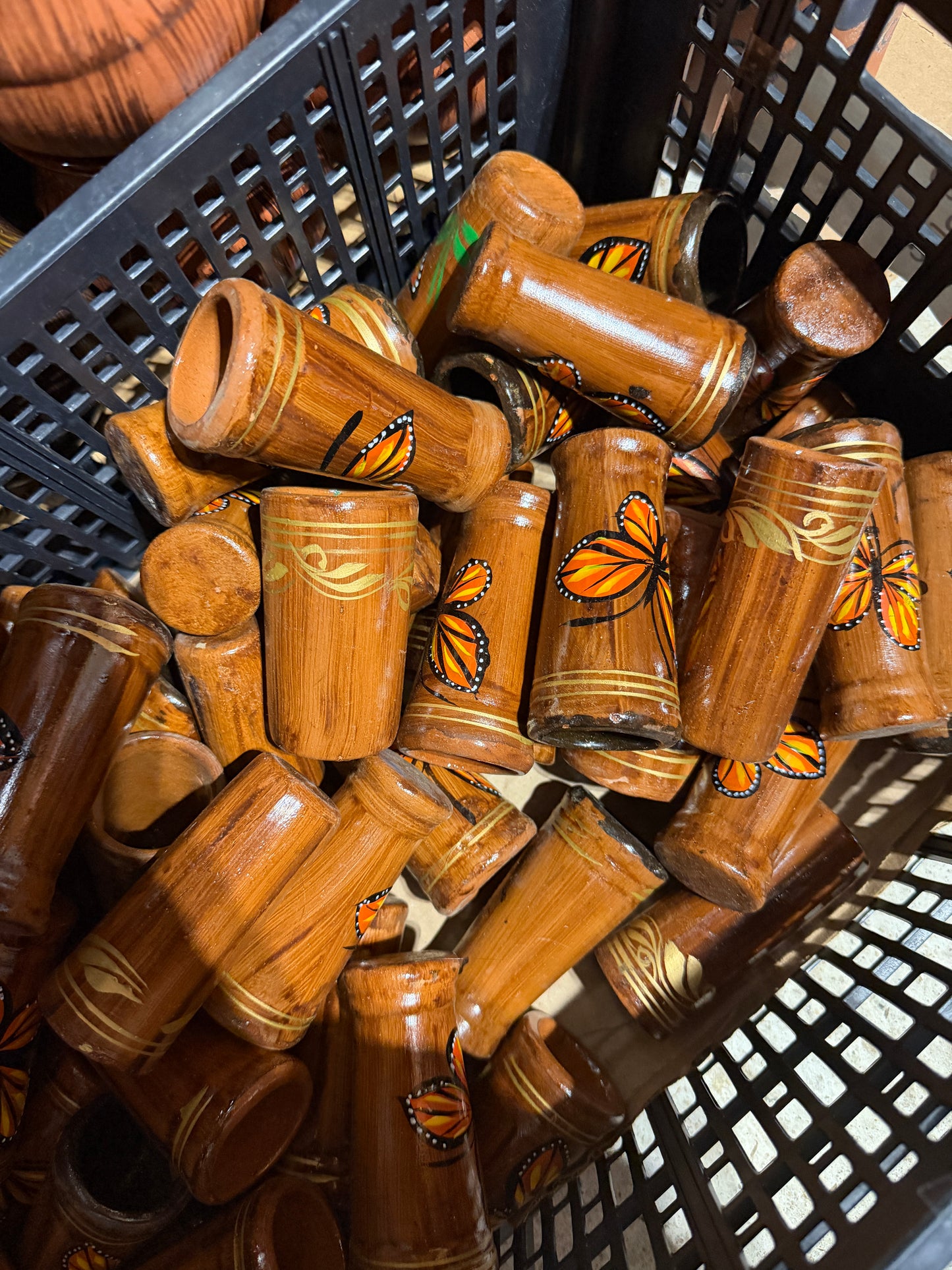 Mini Hand-Painted Butterfly Shot Cups Tequilero