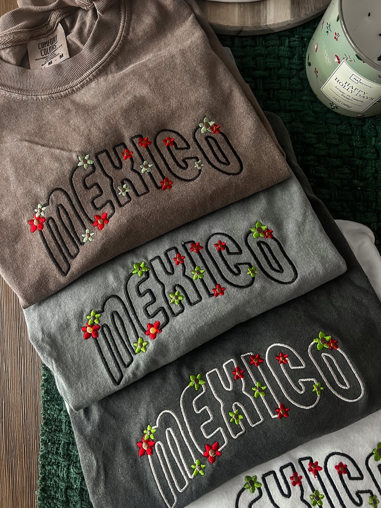 Floral MEXICO Toddler/Youth • Embroidered Tee