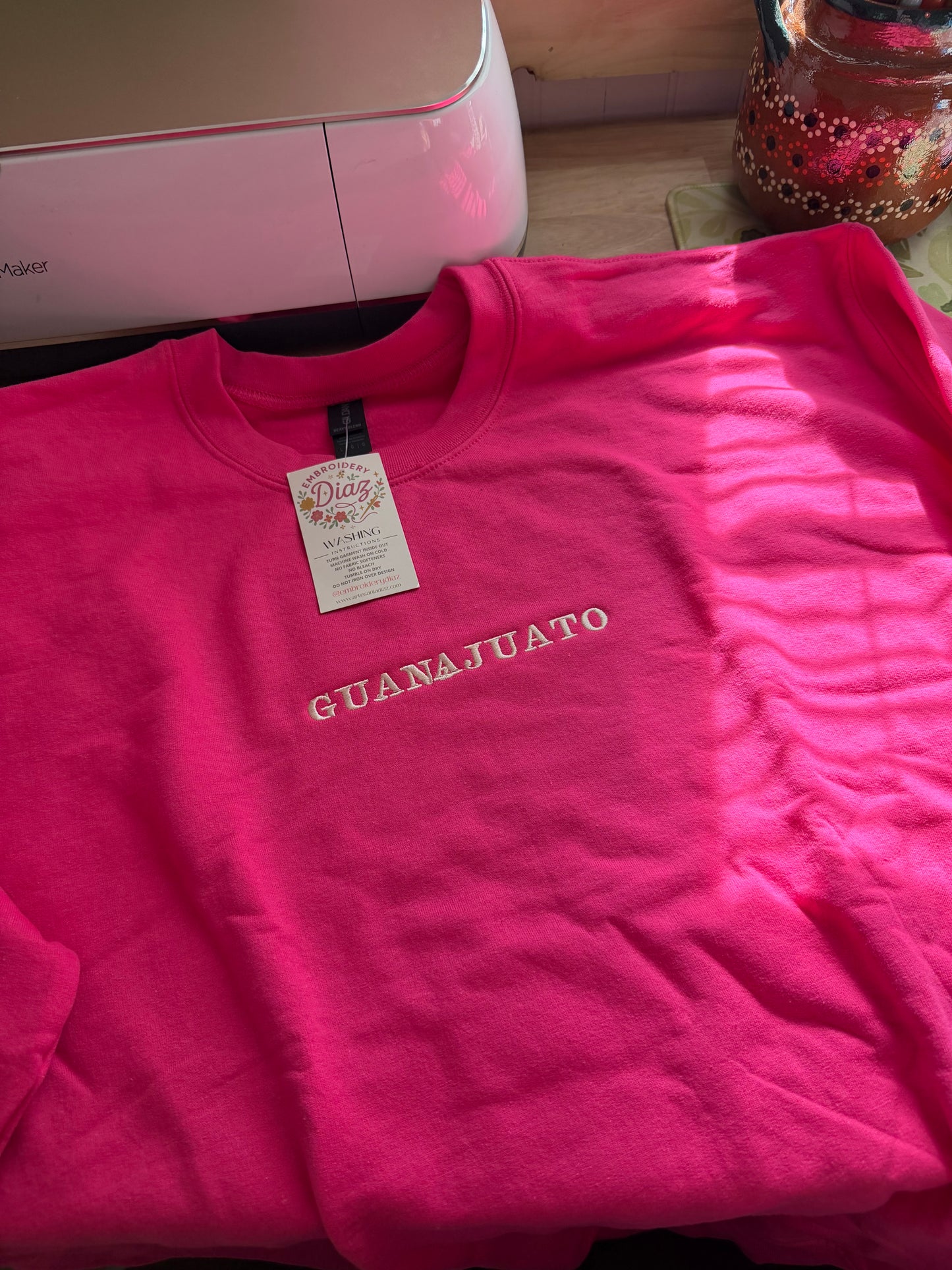 Guanajuato Hibiscus Pink Sweater