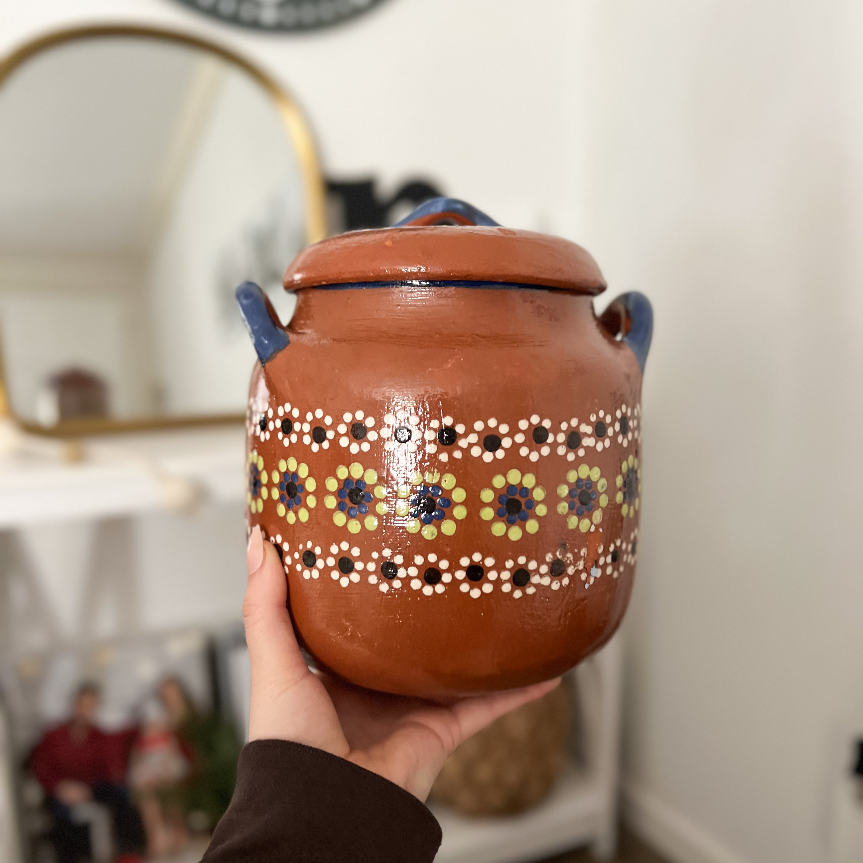 mexican clay planter pots Mexican Bean Pottery Pot