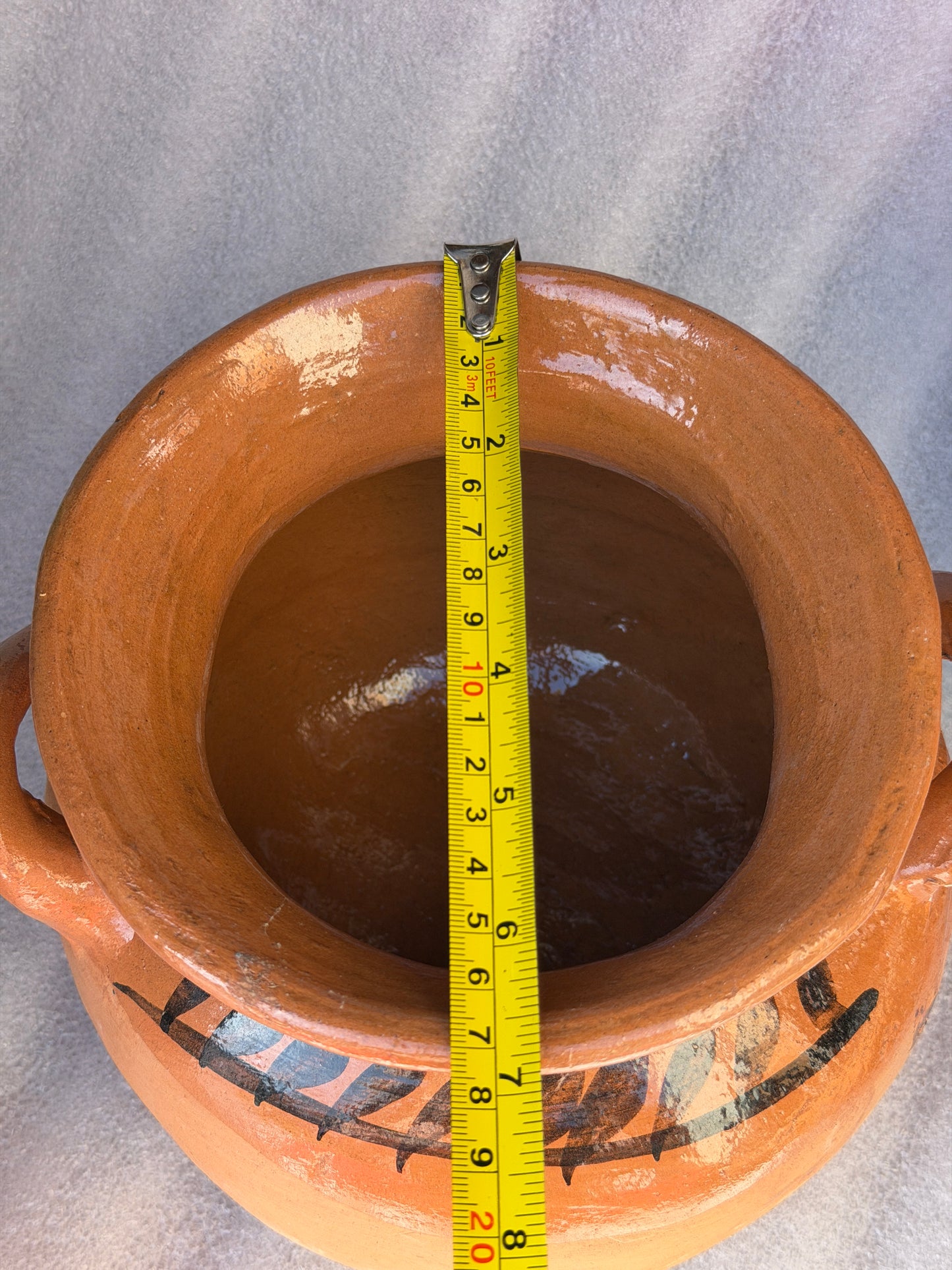 Handmade Round Mexican Barro Olla Pot