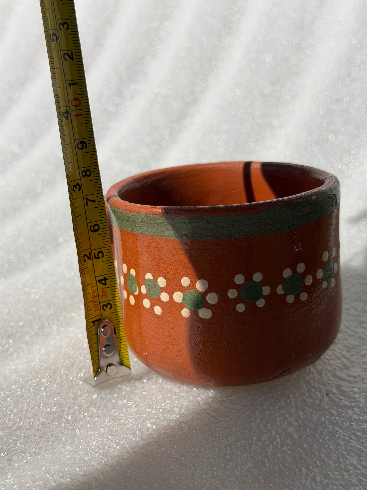 Traditional Small Green Trim Barro Mug