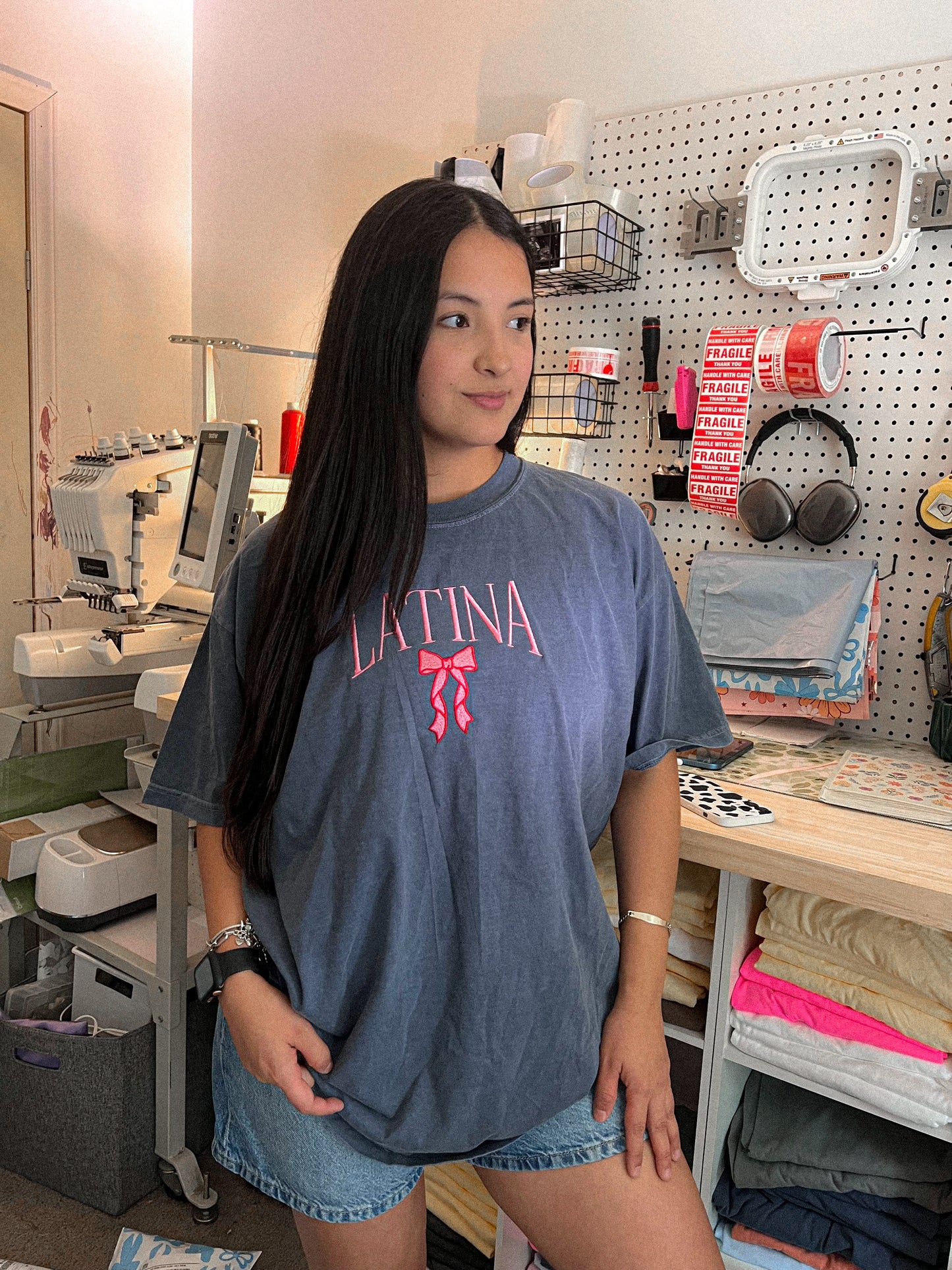 Coquette Latina • Embroidered Comfort Colors Tee