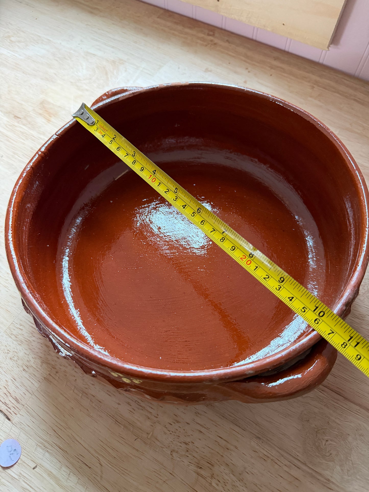Large 1.5kg Barro Cazuela Con Tapa