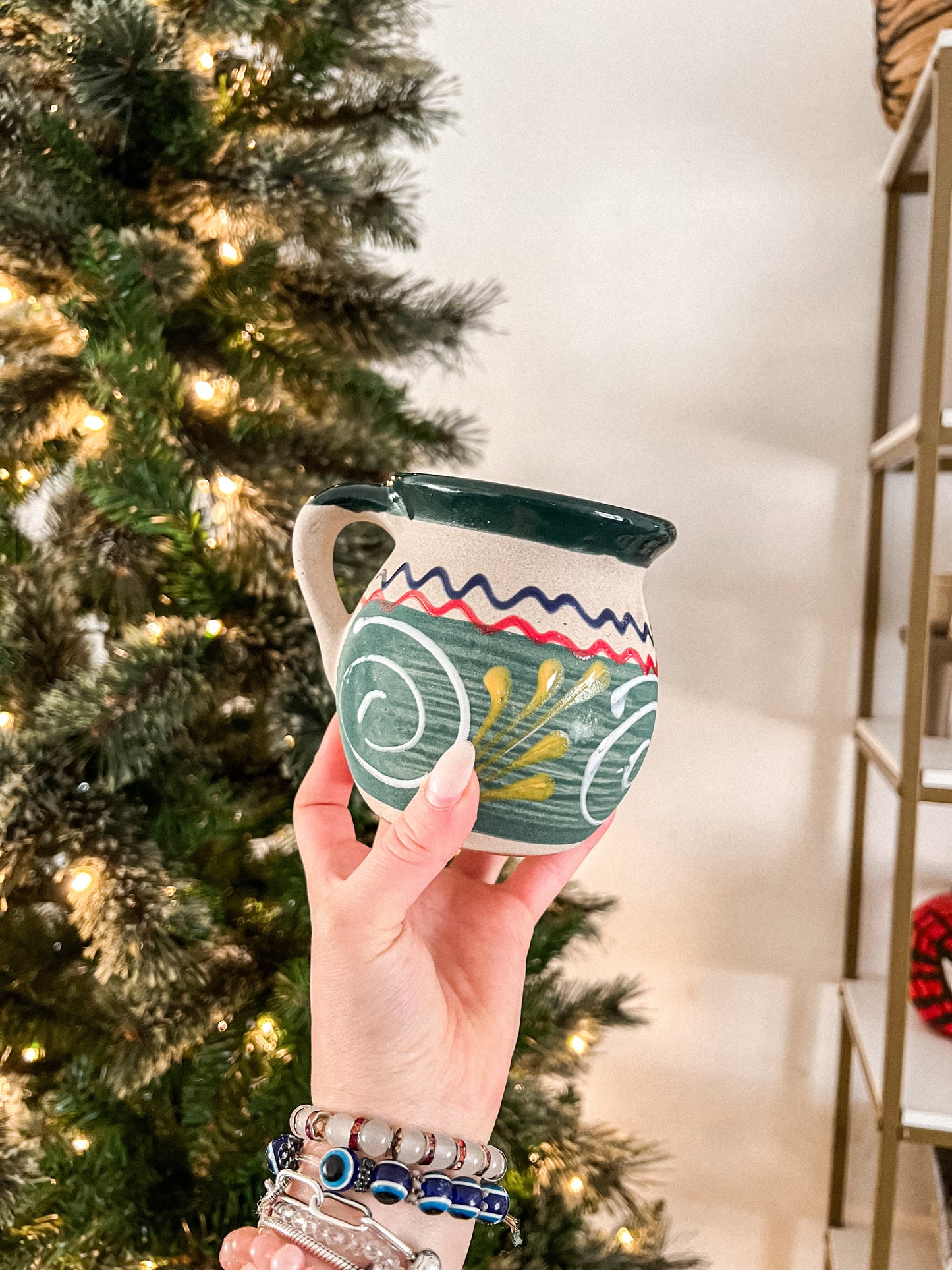 Handmade 4 Mexico Mug Set | Juego de 4 Jarritos Engobe Taza