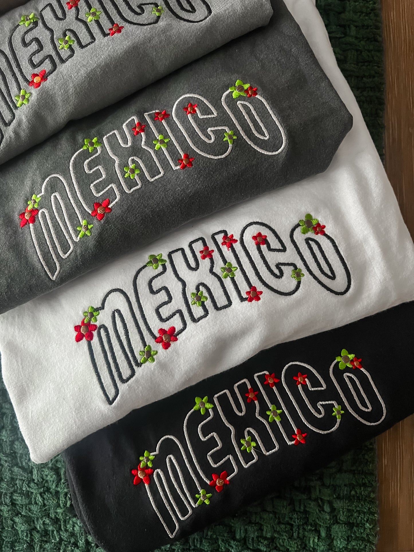 Floral MEXICO Toddler/Youth • Embroidered Tee