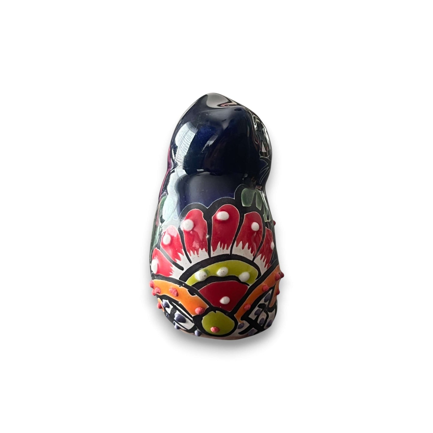 Set of 2 Talavera Cat Statues | Small Handmade Mexican Figurines