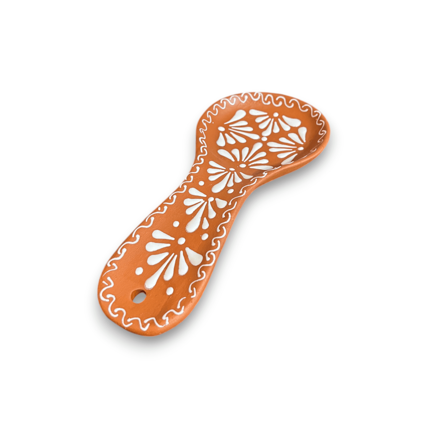 Handmade Mexican Talavera Spoon Rest | Colorful Barro Utensil Holder