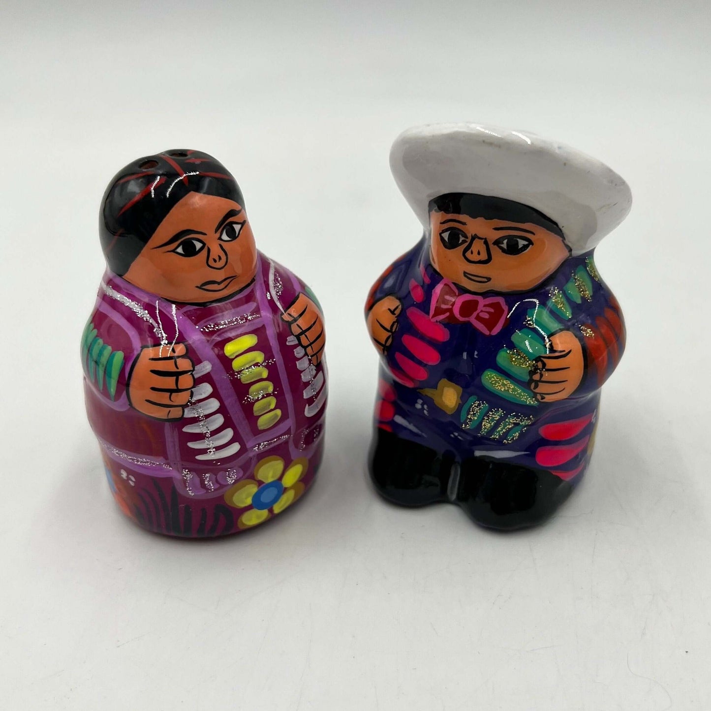 Set of 2 Guerrero Salt and Pepper Shakers | Hand-Painted Couple