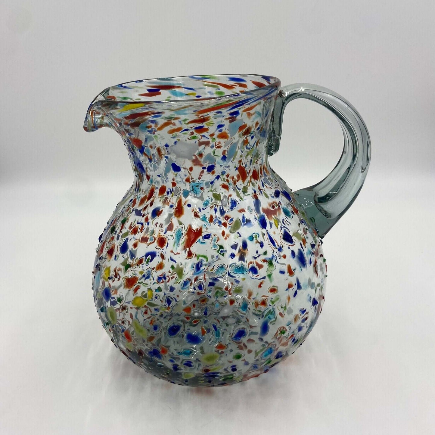 Confetti Glass Pitcher | Hand-Blown Mexican Rock Jug