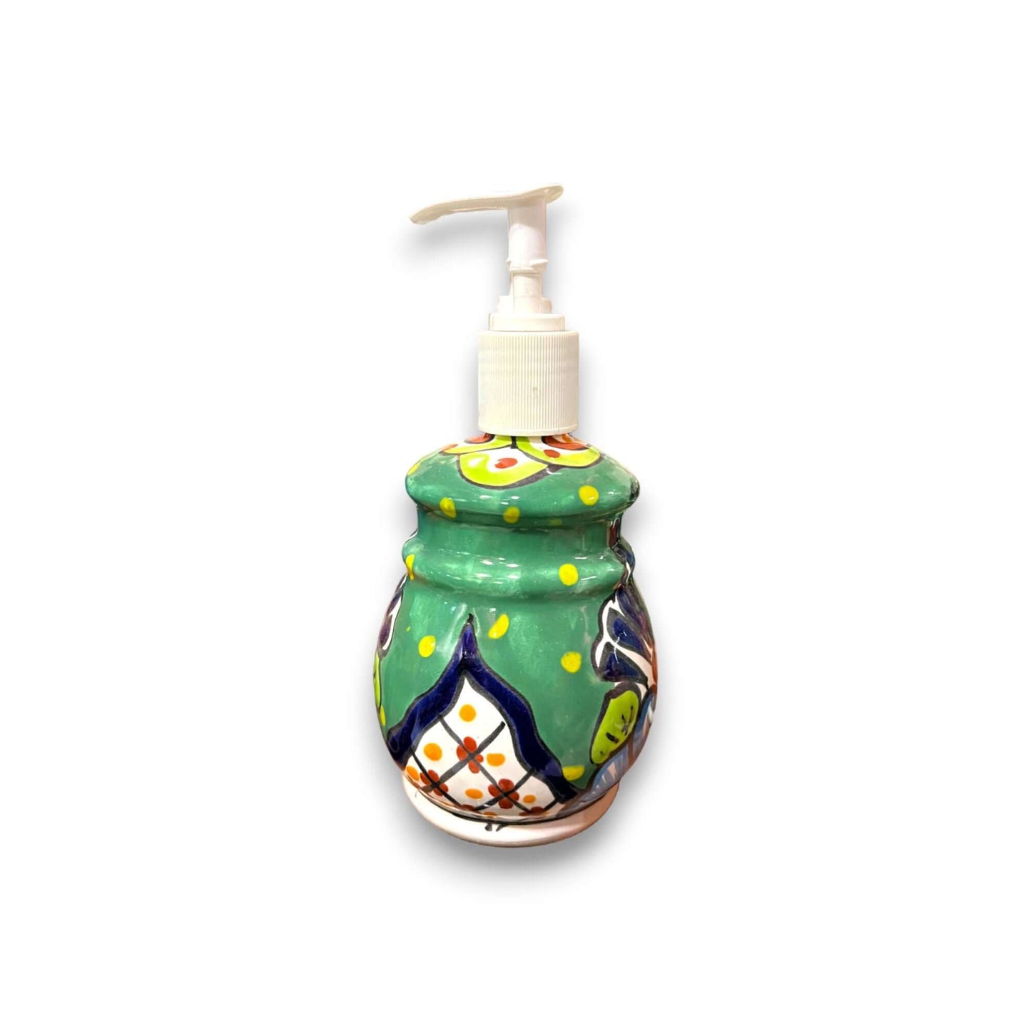 Talavera Soap Dispenser | Hand-Painted Mexican Ceramic Bathroom Decor
