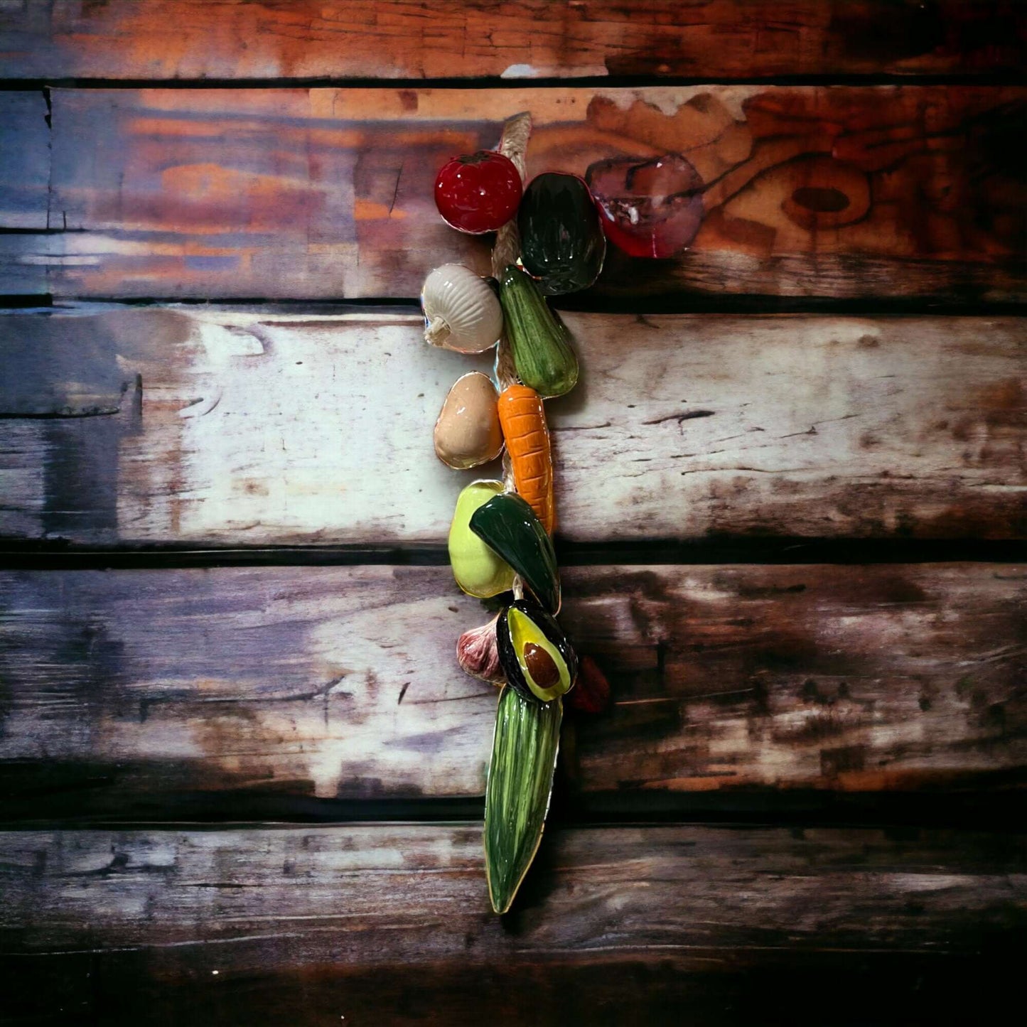 Mexican Fruit Ristra | Hand-Painted Hanging Kitchen Wall Art