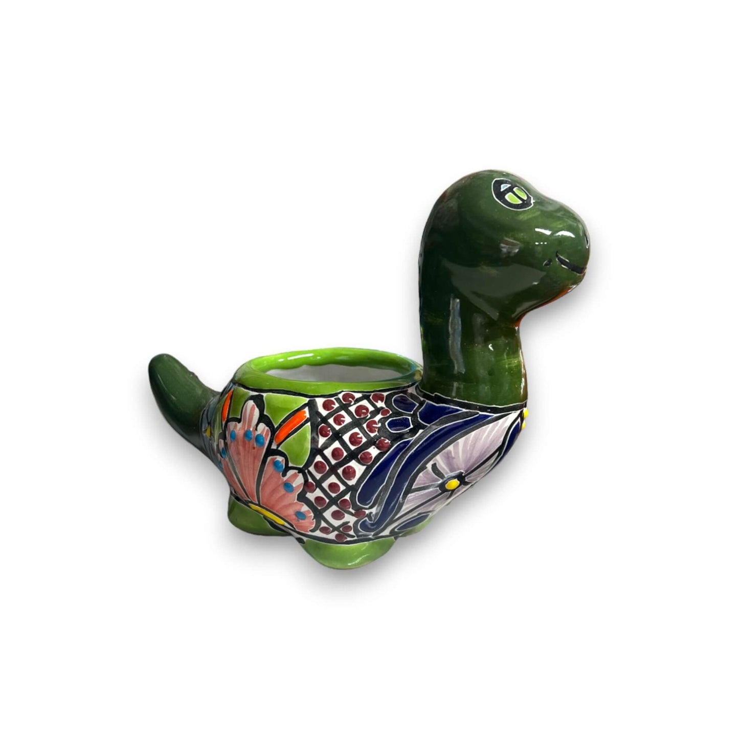 Talavera Brachiosaurus Planter | Colorful Mexican Succulent Pot