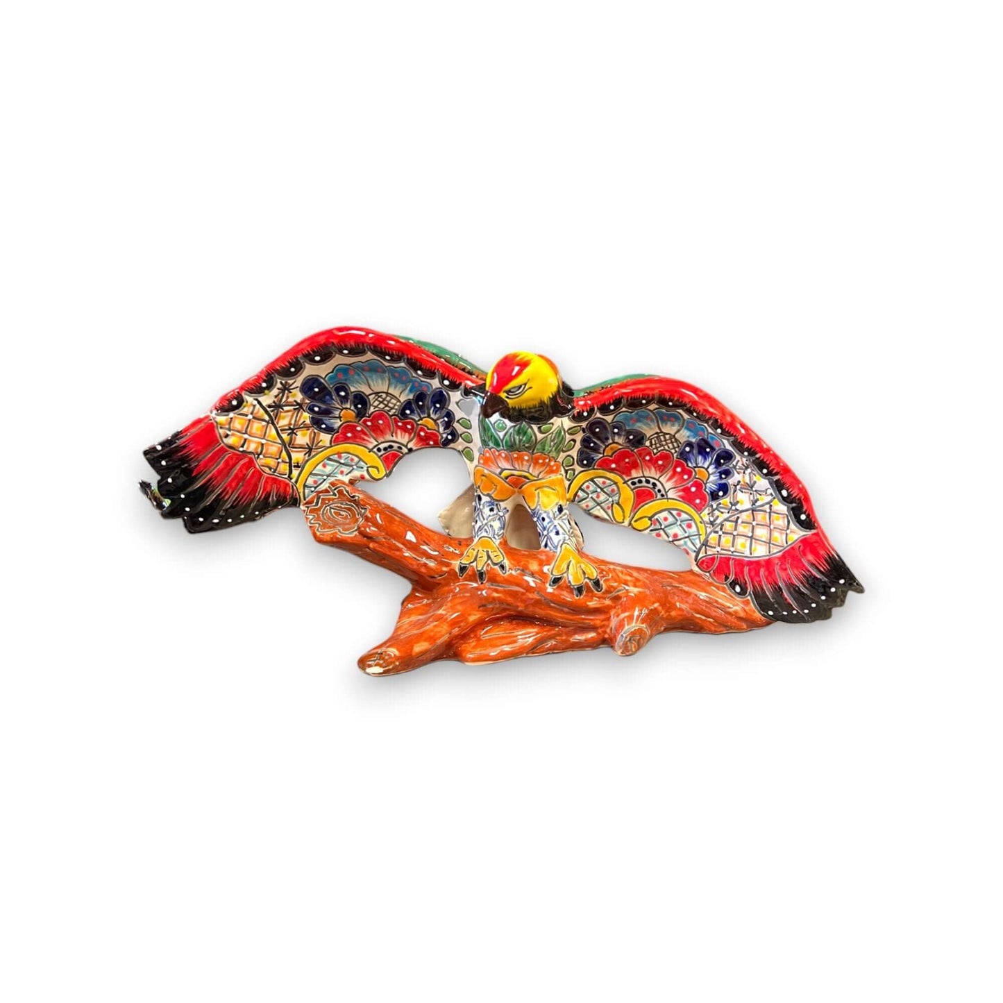 Majestic Talavera Eagle Figurine | Handcrafted Mexican Art