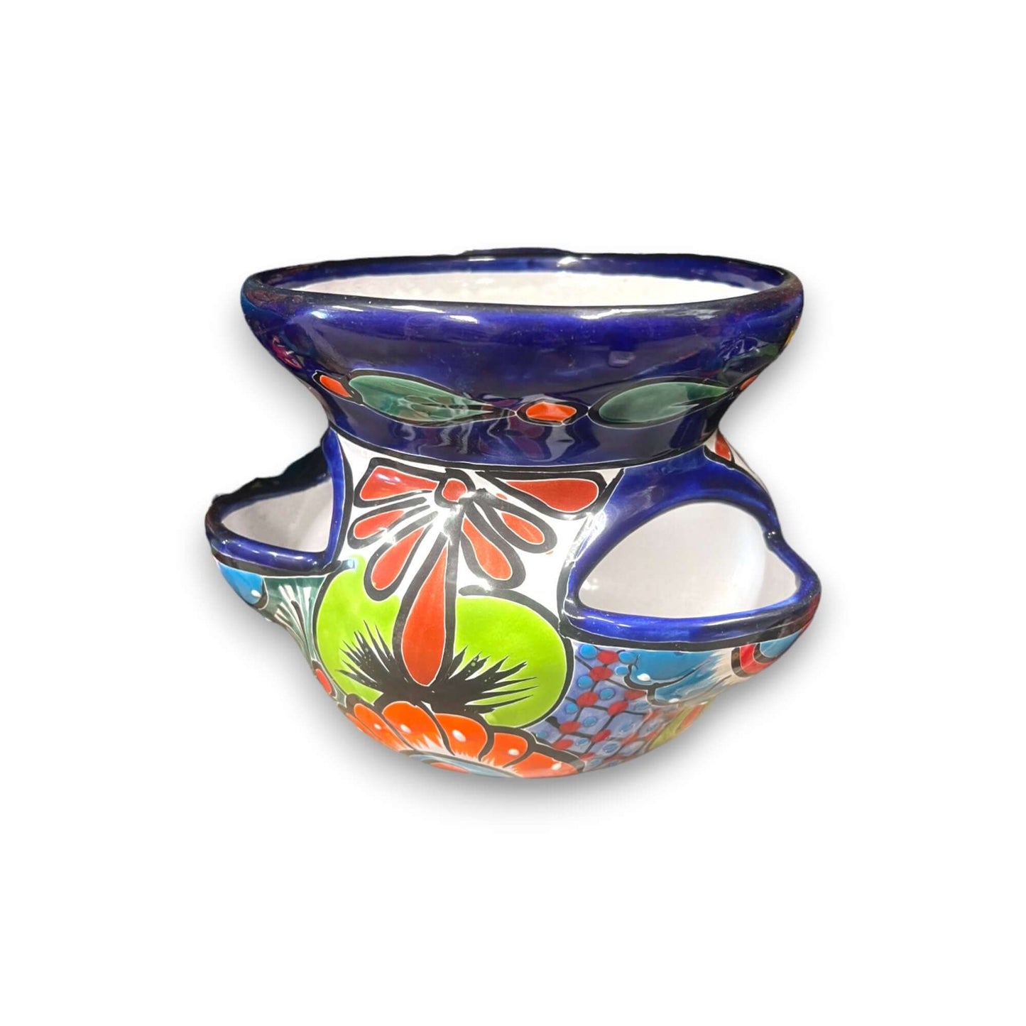 Talavera Strawberry Planter | Hand-Painted Mexican Pot