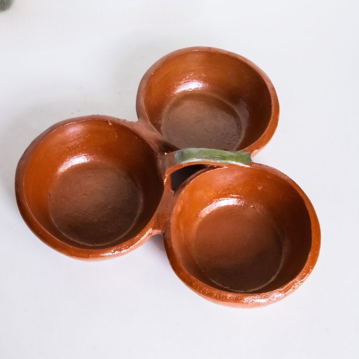 3 Section Handmade Salsa Holder