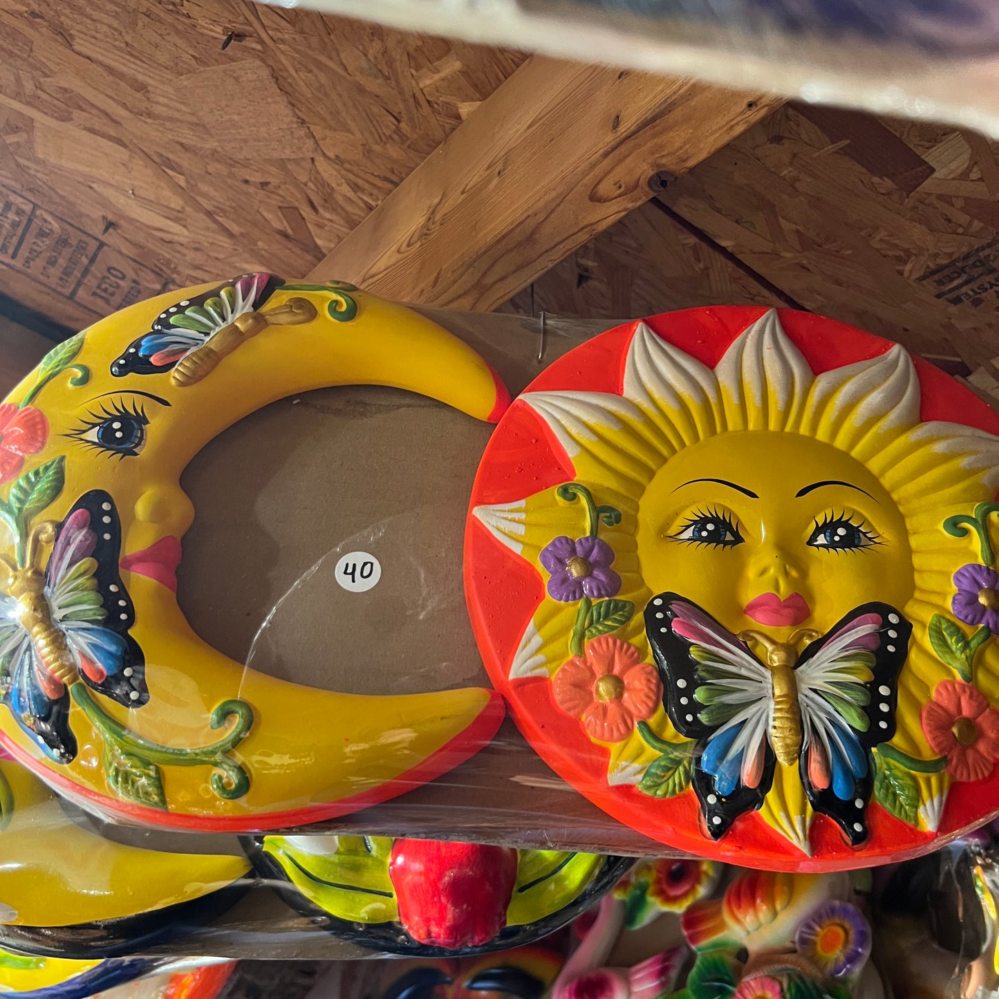 2 Piece Set of Sun & Moon Wall Decor