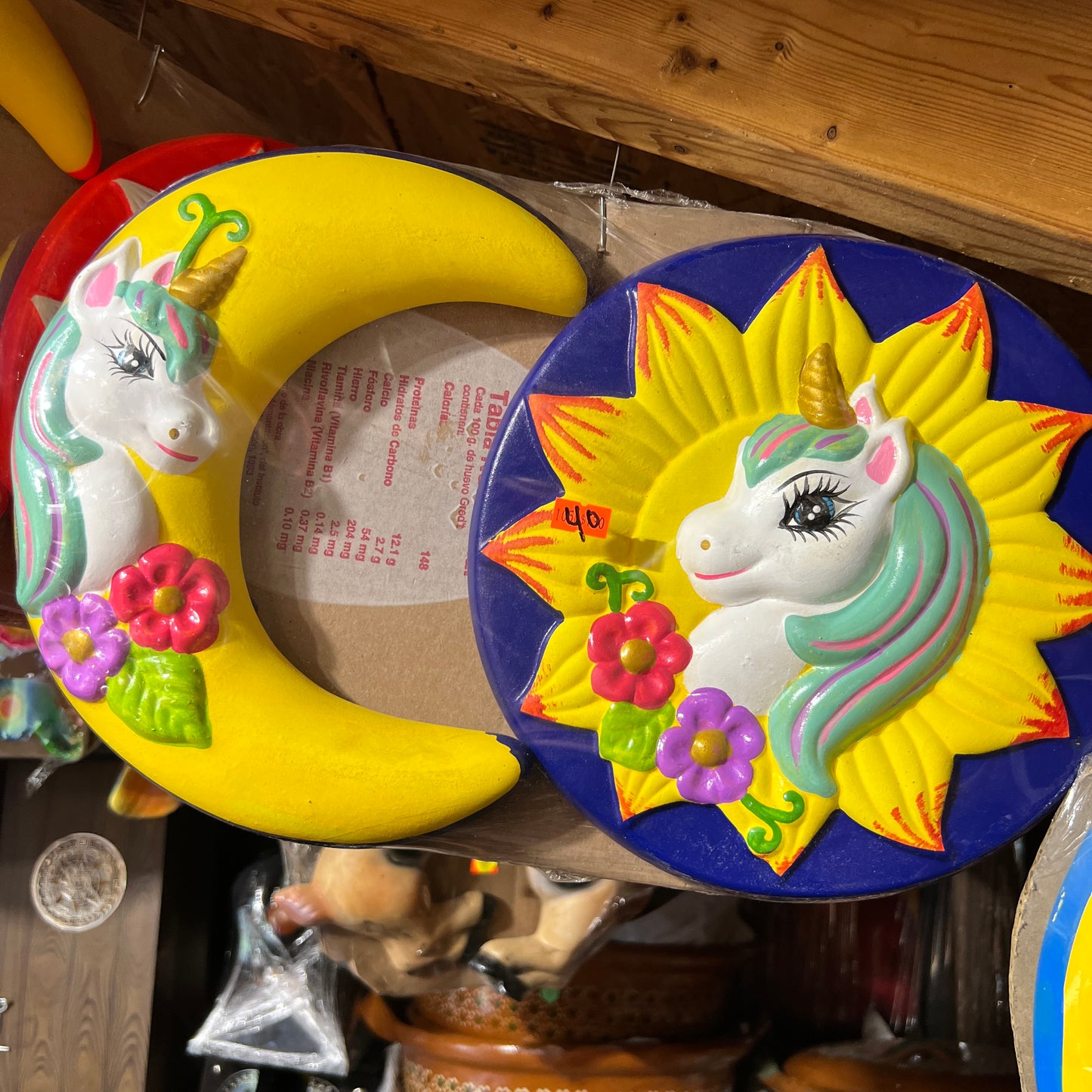 2 Piece Set of Sun & Moon Wall Decor