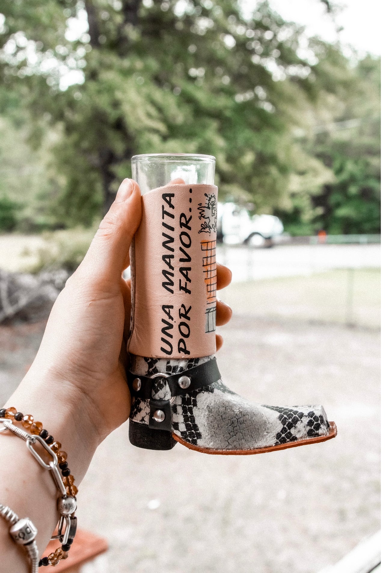 Leather Texan Boot Tequila Shot