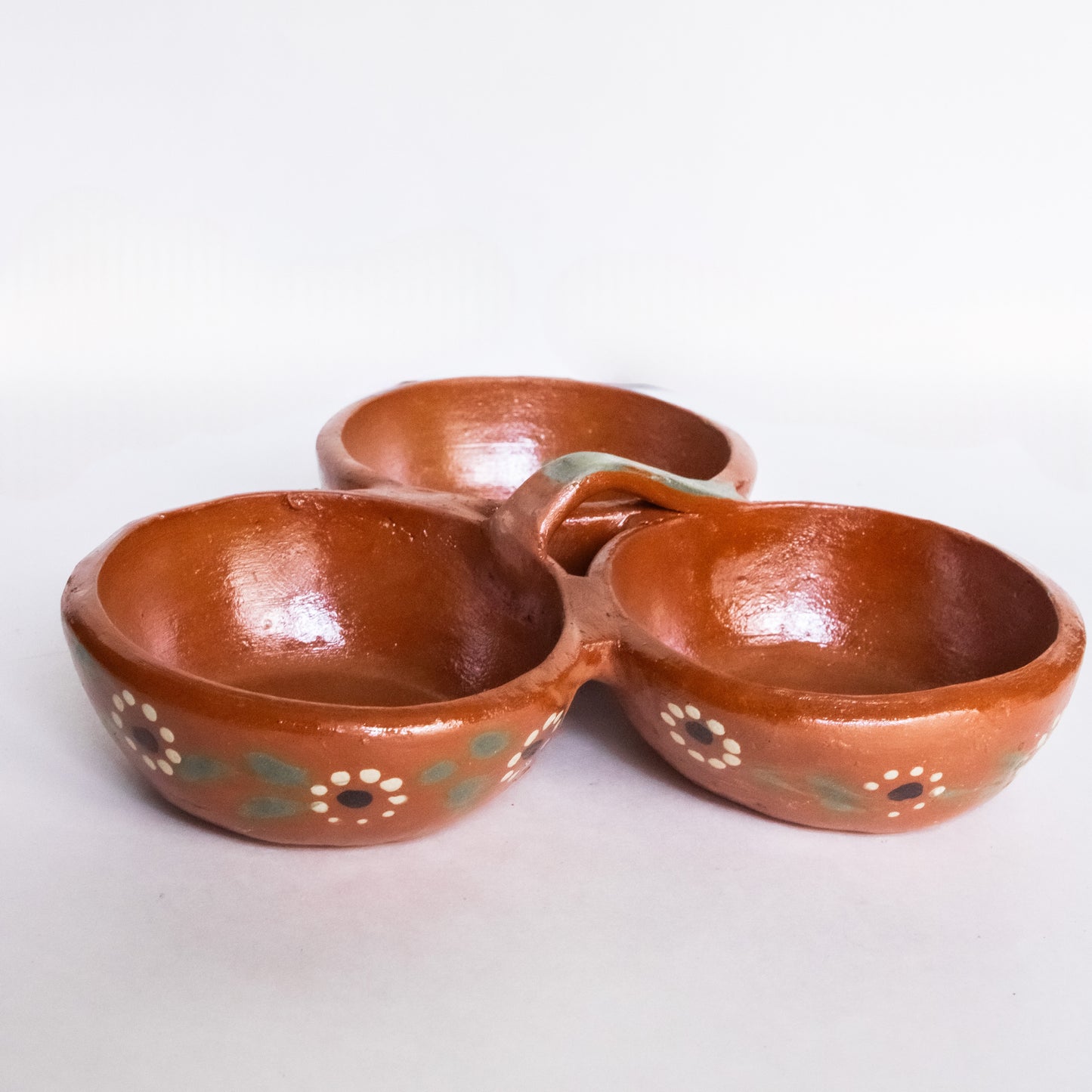 3 Section Handmade Salsa Holder