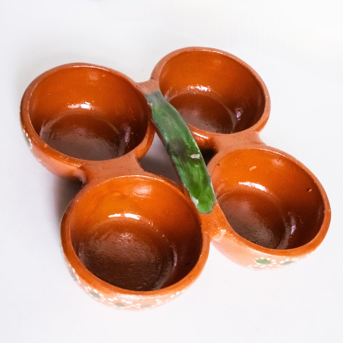 4 Section Handmade Salsa Holder