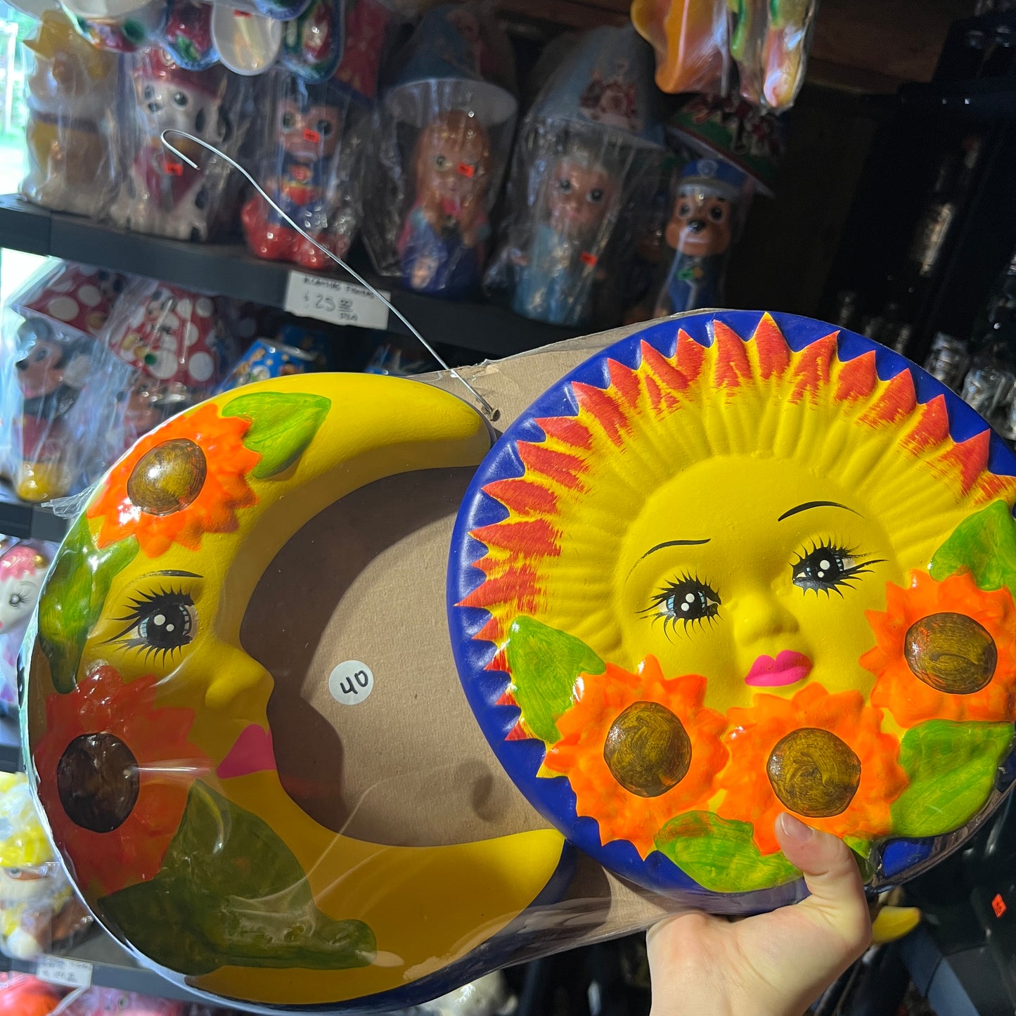 2 Piece Set of Sun & Moon Wall Decor