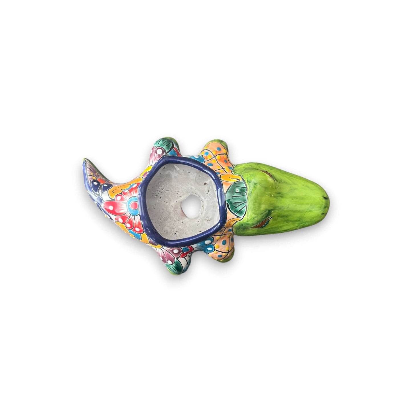 Small Talavera Alligator Planter | Handmade Mexican Ceramic Reptile
