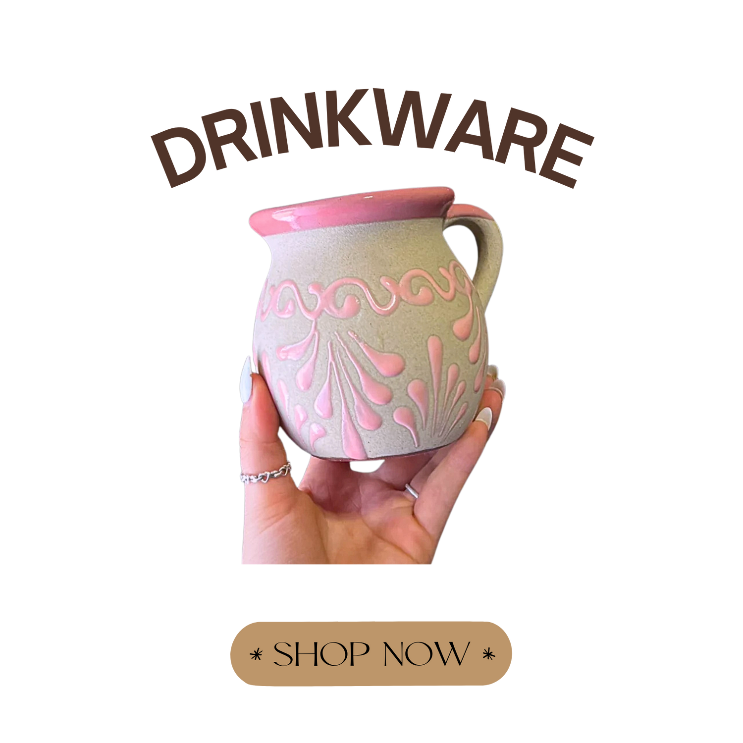 mugs, cups, pitchers.