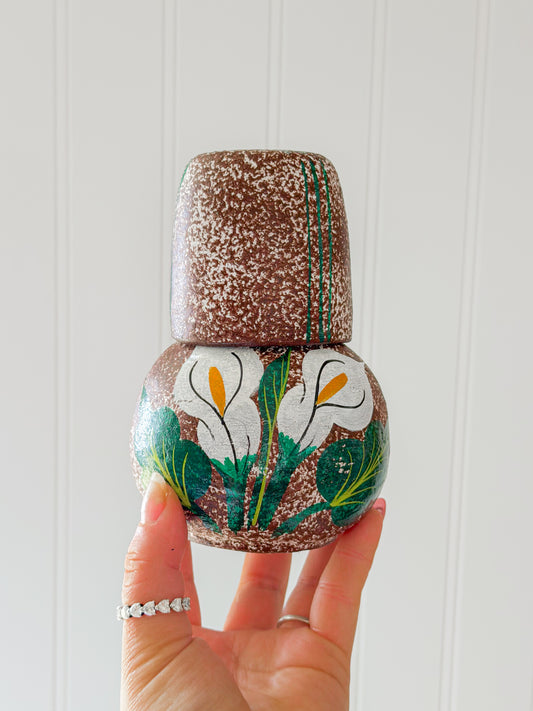 Small Hand Painted Cantaro with Cup