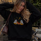 Ghosts Making Tamales Embroidered MockNeck Sweatshirt