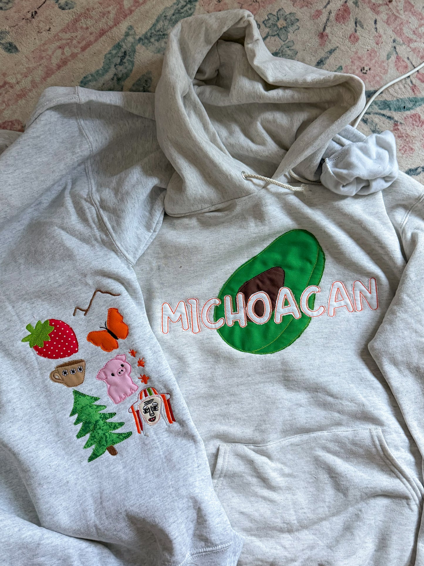 Mexico Embroidery & Appliqué Oversized Hoodie
