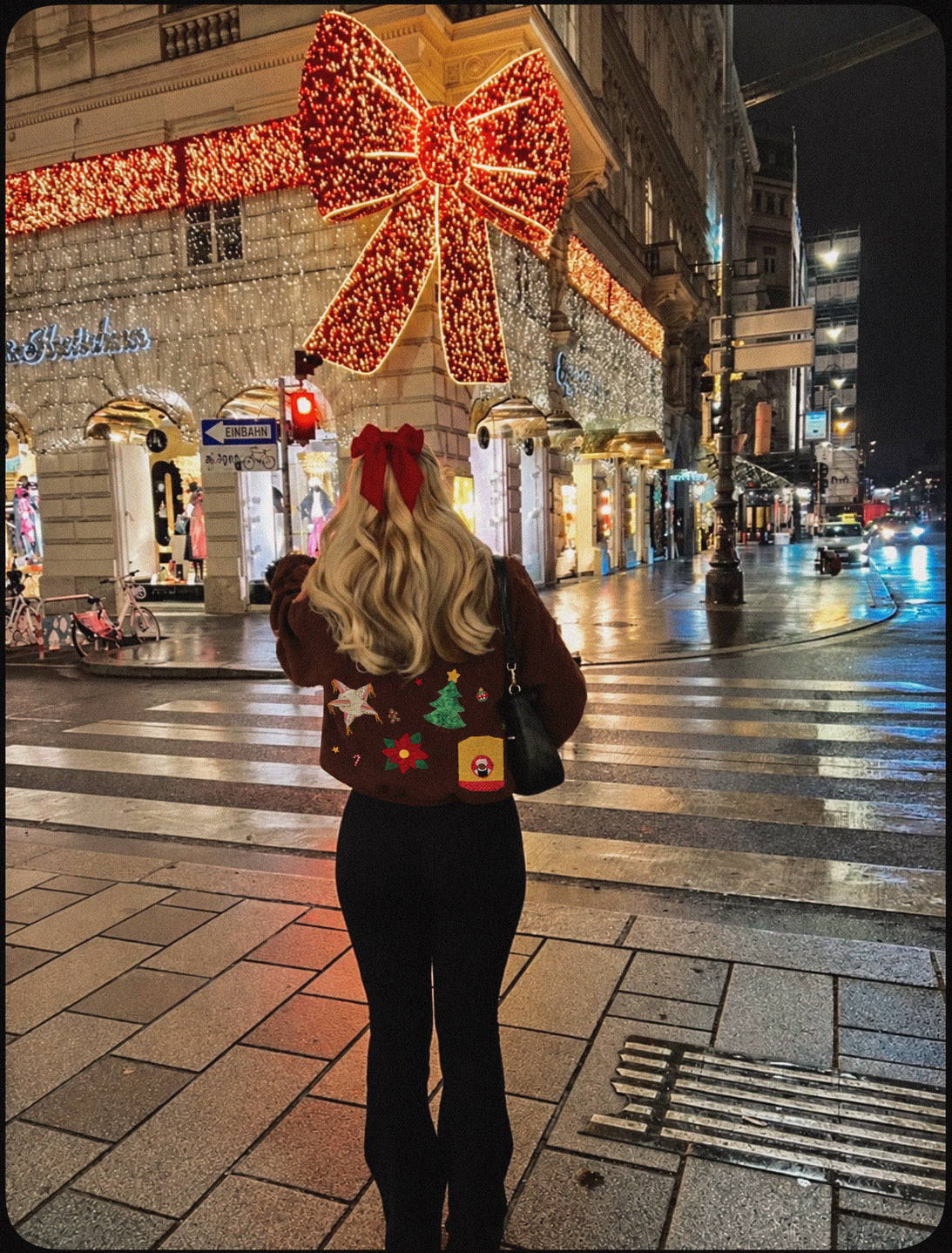 Handmade Christmas Appliqué & Embroidered Sweatshirt
