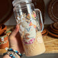 40oz Lava Cup Mexican Theme Talavera Ghost, Concha & Butterfly Design