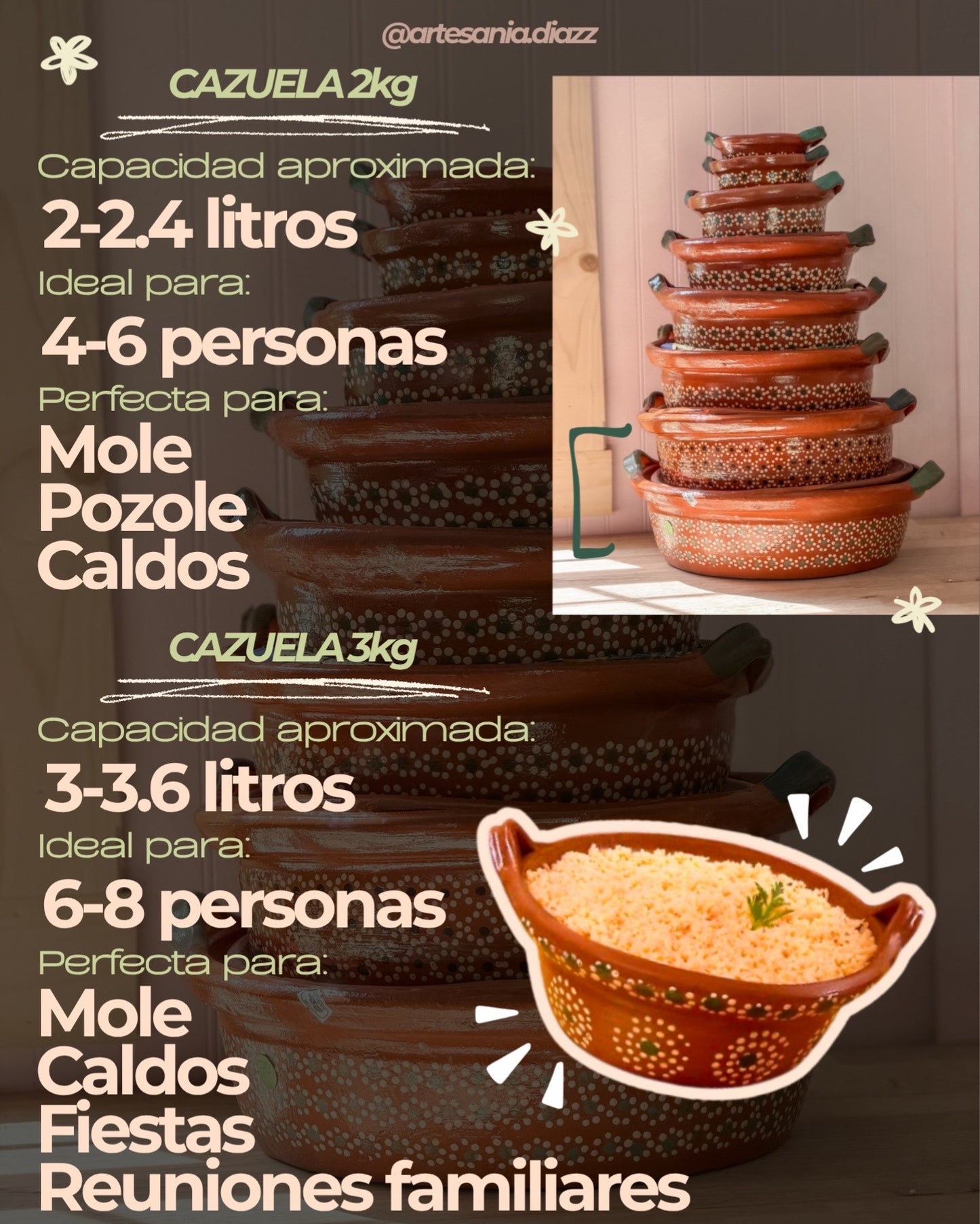 Barro Cazuela Con Tapa Sin Plomo