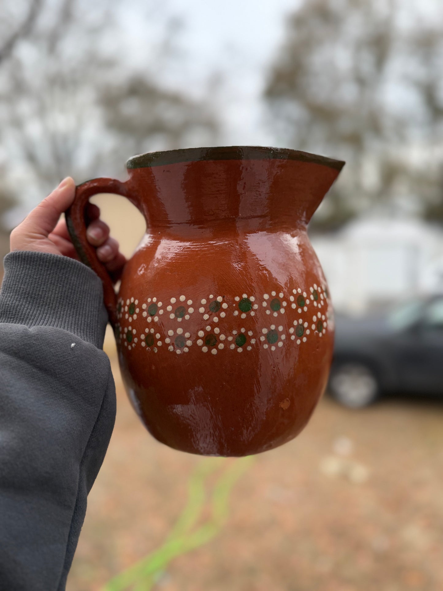 Hand-Painted Capila Barro Pitcher