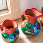 Mexican Barro Floral Pitcher