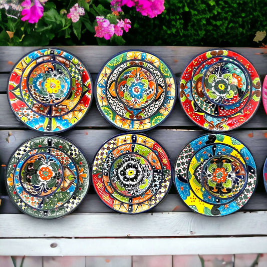 20-Piece Talavera Dinnerware Set | Handmade Floral Tableware (Seats 6)